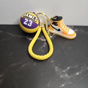 LeBron James Basketball & Shoe Keychain